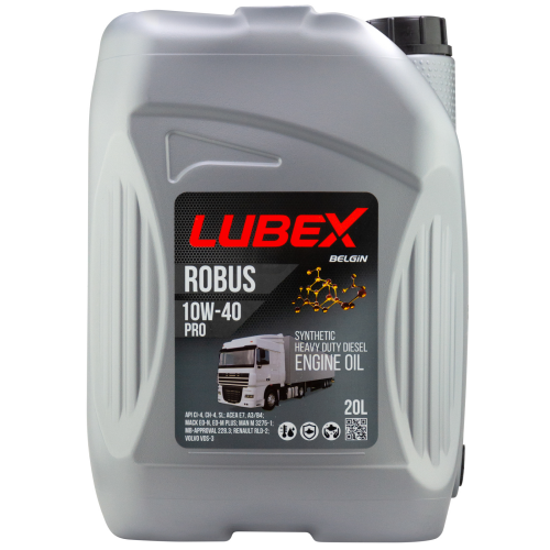 L019-0772-0020 LUBEX Синт-ое мот.масло ROBUS PRO 10W-40 CH-4/CI-4/SL A3/B4/E7 (20л) - 20 л