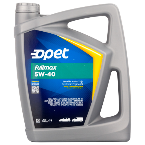 601214813 OPET Синт-ое мот.масло Fullmax 5W-40 SN (4л) - 4 л