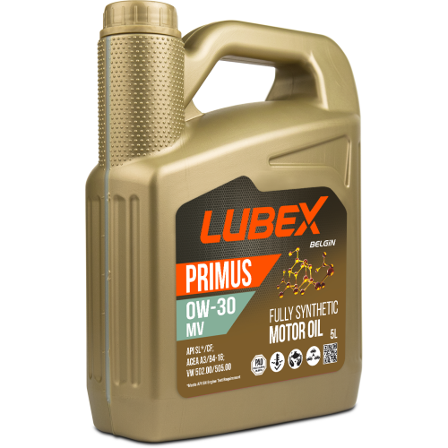 L034-1619-0405 LUBEX Синт-ое мот.масло PRIMUS MV 0W-30 CF/SL A3/B4 (5л) - 5 л