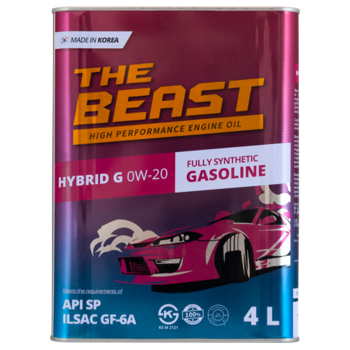 E0116L04U1 THE BEAST Синт-ое мот.масло HYBRID G 0W-20 (4л) - 4 л