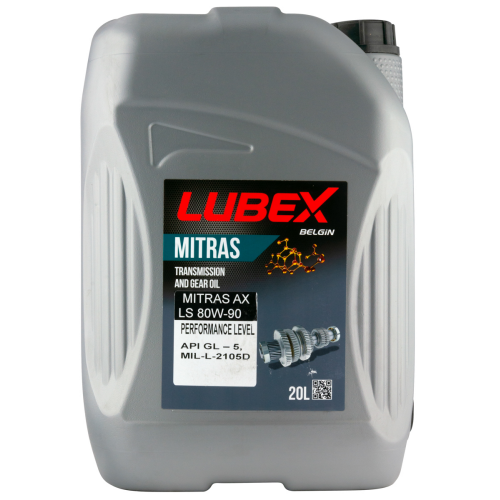 L020-0884-0020 LUBEX Мин. тр.масло MITRAS AX LS 80W-90 GL-5 (20л) - 20 л