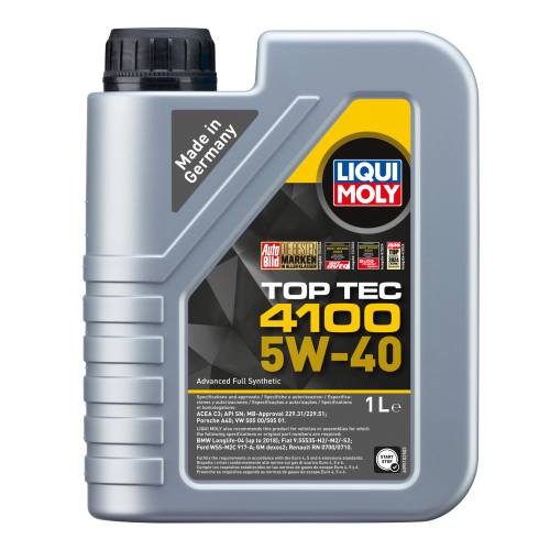 9510 LiquiMoly НС-синт. мот.масло Top Tec 4100 5W-40 SN C3 (1л) - 1 л