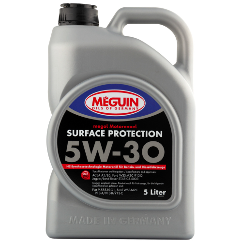 3192 Meguin НС-синт. мот.масло Megol Motorenoel Surface Protection 5W-30 A5/B5 (5л) - 5 л