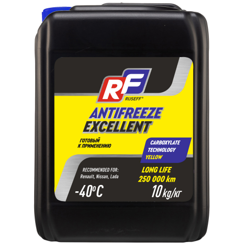 17375N RUSEFF Антифриз ANTIFREEZE EXCELLENT OAT (10кг) - 10 кг
