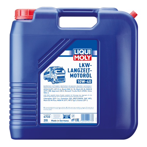 4733 LiquiMoly НС-синт. мот.масло LKW-Langzeit-Motoroil 10W-40 CI-4 E4/E7 (20л) - 20 л
